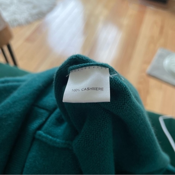 Dakota Martin Green Cashmere Knit Ruffle Trim Sleeveless Scoop Neck Dress Sz XS - Picture 7 of 10